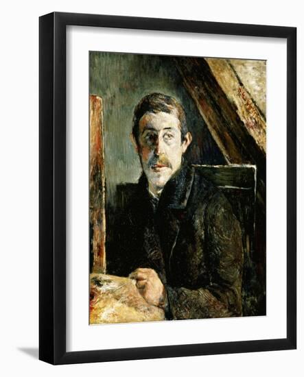 Gauguin Behind an Easel-Paul Gauguin-Framed Giclee Print