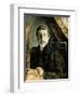 Gauguin Behind an Easel-Paul Gauguin-Framed Giclee Print