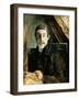 Gauguin Behind an Easel-Paul Gauguin-Framed Giclee Print