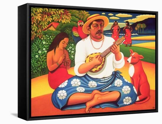 Gauguin's Fantasy Island, 2005-Frances Broomfield-Framed Stretched Canvas