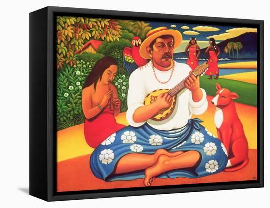 Gauguin's Fantasy Island, 2005-Frances Broomfield-Framed Stretched Canvas