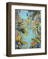 Gauguin's garden, 2020 (oil on panel)-Andrew Hewkin-Framed Giclee Print