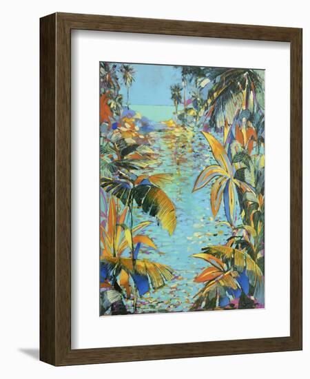 Gauguin's garden, 2020 (oil on panel)-Andrew Hewkin-Framed Giclee Print