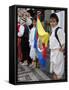 Gaula Boys with Flag, Funchal, Madeira-null-Framed Stretched Canvas