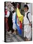 Gaula Boys with Flag, Funchal, Madeira-null-Stretched Canvas