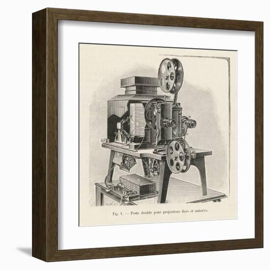 Gaumont Projector Adaptable to Both Still and Moving Pictures-Poyet-Framed Art Print