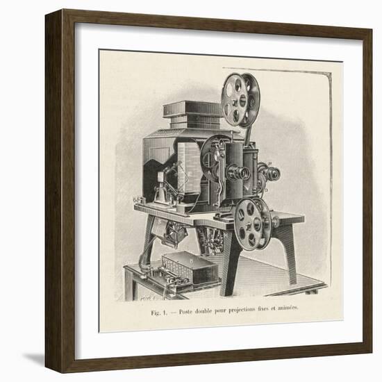 Gaumont Projector Adaptable to Both Still and Moving Pictures-Poyet-Framed Art Print