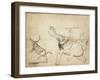 Gaur Hunt, Page from a Manuscript on Elephant Training, Early 20th Century-null-Framed Giclee Print