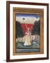 Gauri Ragini, First Wife of Malkos Raga, Folio from a Ragamala (Garland of Melodies)-null-Framed Art Print