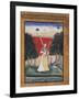 Gauri Ragini, First Wife of Malkos Raga, Folio from a Ragamala (Garland of Melodies)-null-Framed Art Print