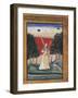 Gauri Ragini, First Wife of Malkos Raga, Folio from a Ragamala (Garland of Melodies)-null-Framed Art Print