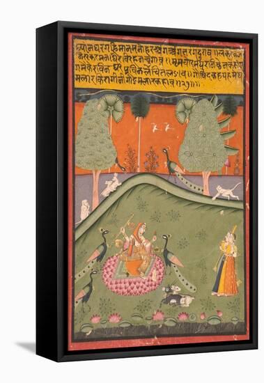 Gaurmalar Ragini of Megh, C.1720-null-Framed Stretched Canvas