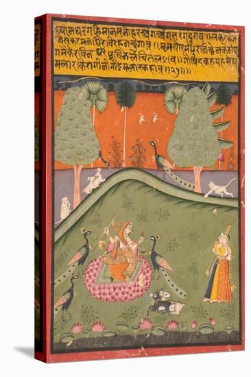 Gaurmalar Ragini of Megh, C.1720-null-Stretched Canvas