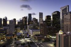 Elevated View of the Modern City Skyline and Central Business District-Gavin-Photographic Print