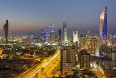 City Skyline Viewed from Souk Shark Mall and Kuwait Harbour, Kuwait City, Kuwait, Middle East-Gavin-Mounted Photographic Print