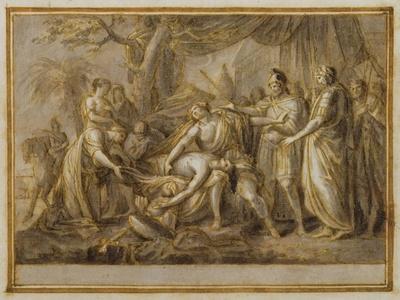 Achilles Lamenting the Death of Patroclus, 1760-63 (Pen and Ink and Wash on Paper)