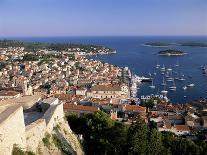 Elevated View of Town and Harbour, Hvar Town, Hvar Island, Dalmatia, Croatia-Gavin Hellier-Photographic Print