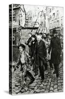 Gavroche Leading a Demonstration, Illustration from Les Miserables by Victor Hugo-Pierre Georges Jeanniot-Stretched Canvas