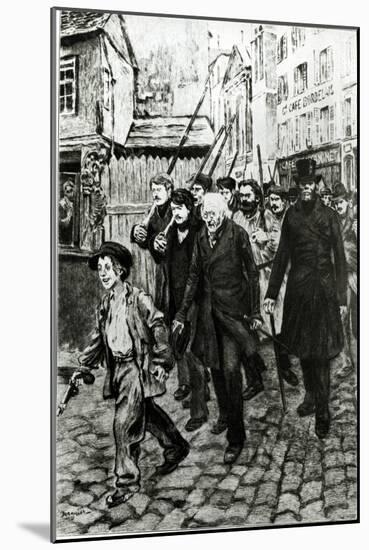 Gavroche Leading a Demonstration, Illustration from Les Miserables by Victor Hugo-Pierre Georges Jeanniot-Mounted Giclee Print