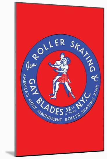 Gay Blades Roller Skating Nyc-null-Mounted Art Print