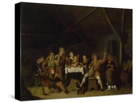 Gay Gathering of Peasants-Jan Miense Molenaer-Stretched Canvas