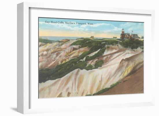 Gay Head Cliffs, Martha's Vineyard-null-Framed Art Print