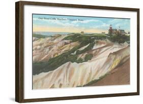 Gay Head Cliffs, Martha's Vineyard-null-Framed Art Print