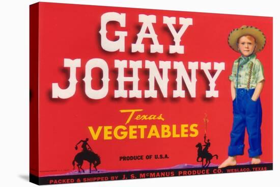 Gay Johnny Vegetable Label - Weslaco, TX-Lantern Press-Stretched Canvas