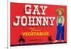 Gay Johnny Vegetable Label - Weslaco, TX-Lantern Press-Framed Art Print