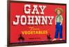 Gay Johnny Vegetable Label - Weslaco, TX-Lantern Press-Framed Art Print