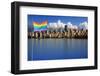 Gay Pride Flag in Beautiful City of Vancouver, Canada.-Hannamariah-Framed Premium Photographic Print