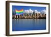 Gay Pride Flag in Beautiful City of Vancouver, Canada.-Hannamariah-Framed Photographic Print