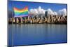 Gay Pride Flag in Beautiful City of Vancouver, Canada.-Hannamariah-Mounted Photographic Print