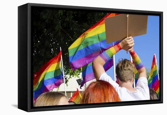 Gay Pride Parade-f8grapher-Framed Stretched Canvas