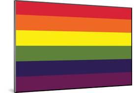 Gay Pride Rainbow Flag Print Poster-null-Mounted Poster