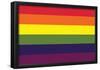 Gay Pride Rainbow Flag Print Poster-null-Framed Poster