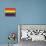 Gay Pride Rainbow Flag Print Poster-null-Stretched Canvas displayed on a wall