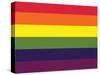 Gay Pride Rainbow Flag Print Poster-null-Stretched Canvas