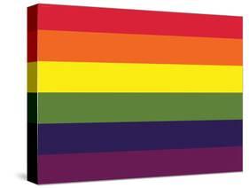 Gay Pride Rainbow Flag Print Poster-null-Stretched Canvas
