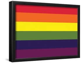 Gay Pride Rainbow Flag Print Poster-null-Framed Poster