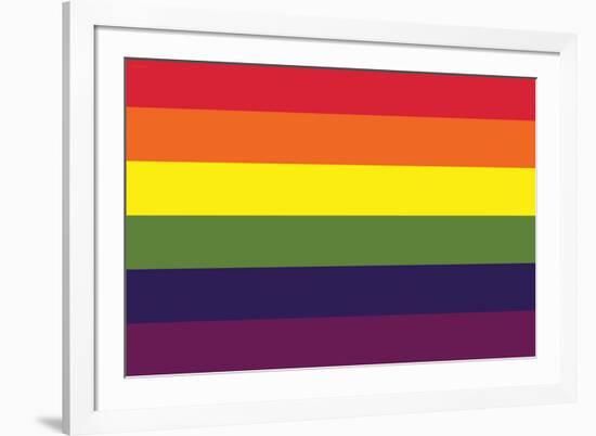 Gay Pride Rainbow Flag-null-Framed Art Print