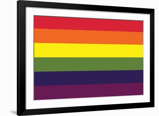 Gay Pride Rainbow Flag-null-Framed Art Print