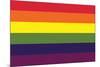 Gay Pride Rainbow Flag-null-Mounted Art Print