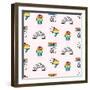 Gay Pride Seamless Pattern, LGBT Rights Background-Artrise-Framed Photographic Print