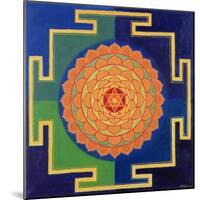 Gayatri Yantra Drawing-null-Mounted Giclee Print