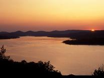 Fall Colors Reflected in Lake, Arkansas, USA-Gayle Harper-Photographic Print