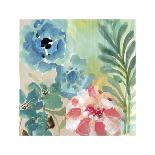 Blue Peach Floral I-Gayle Kabaker-Giclee Print