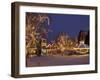 Gazebo and Main Street at Christmas, Leavenworth, Washington, USA-Jamie & Judy Wild-Framed Premium Photographic Print