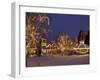 Gazebo and Main Street at Christmas, Leavenworth, Washington, USA-Jamie & Judy Wild-Framed Premium Photographic Print