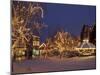 Gazebo and Main Street at Christmas, Leavenworth, Washington, USA-Jamie & Judy Wild-Mounted Premium Photographic Print